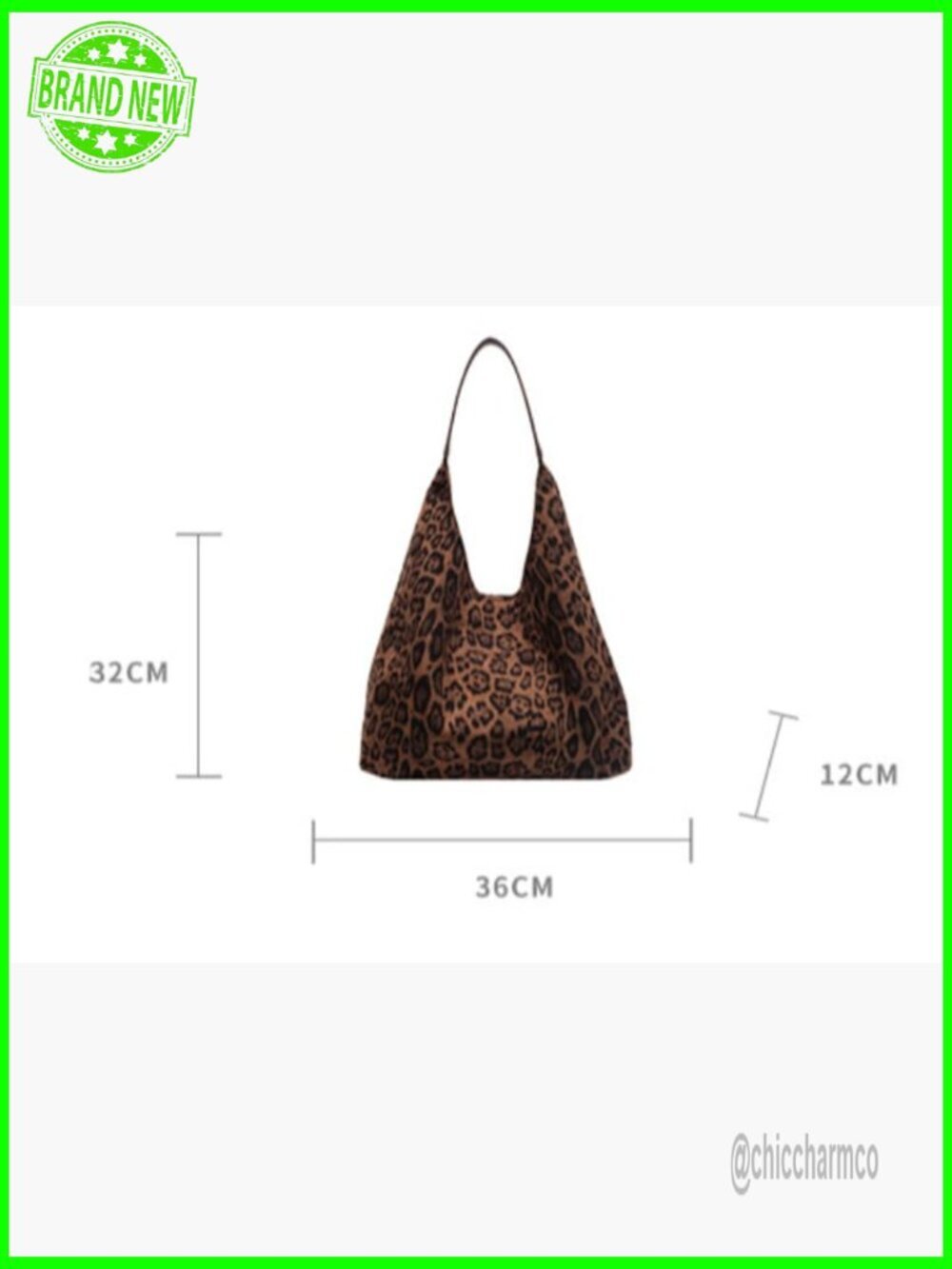 Large Capacity Leopard Print Tote Bag, Shoulder Strap, Polyester Blend - Picture 5 of 7